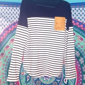 👓 NEW long sleeve shirt with faux leather